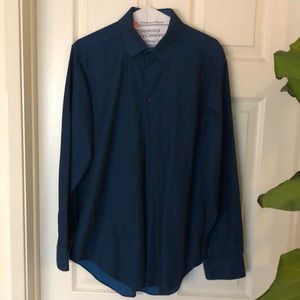 Calvin Klein Steel Blue LS Btn Dwn 15.5 32/33